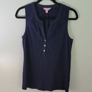 Lily Pulitzer Navy Sleeveless Top